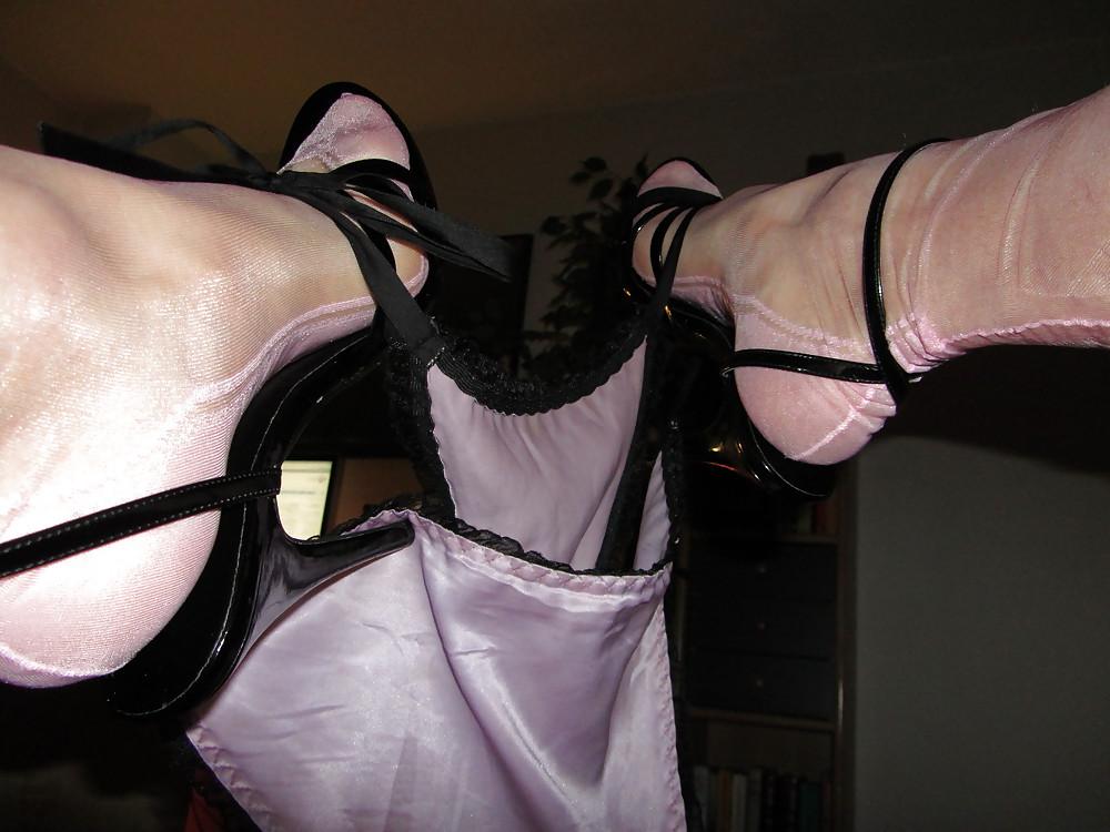 25P New FF Nylons Baby Pink With Sheer See Through Panties