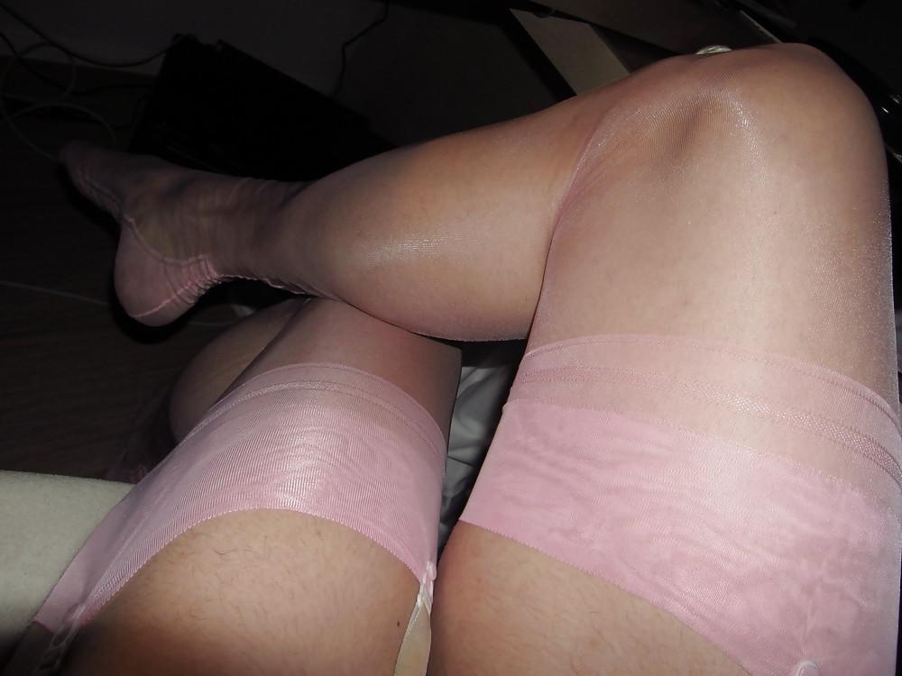 25P New FF Nylons Baby Pink With Sheer See Through Panties