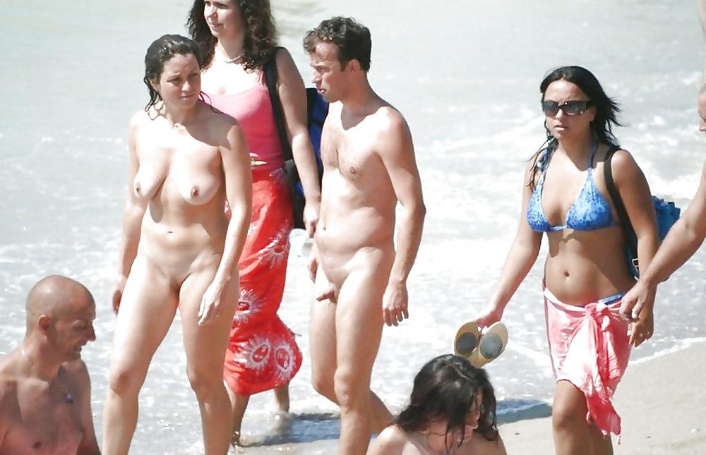 25P Caught erecting at nude beach