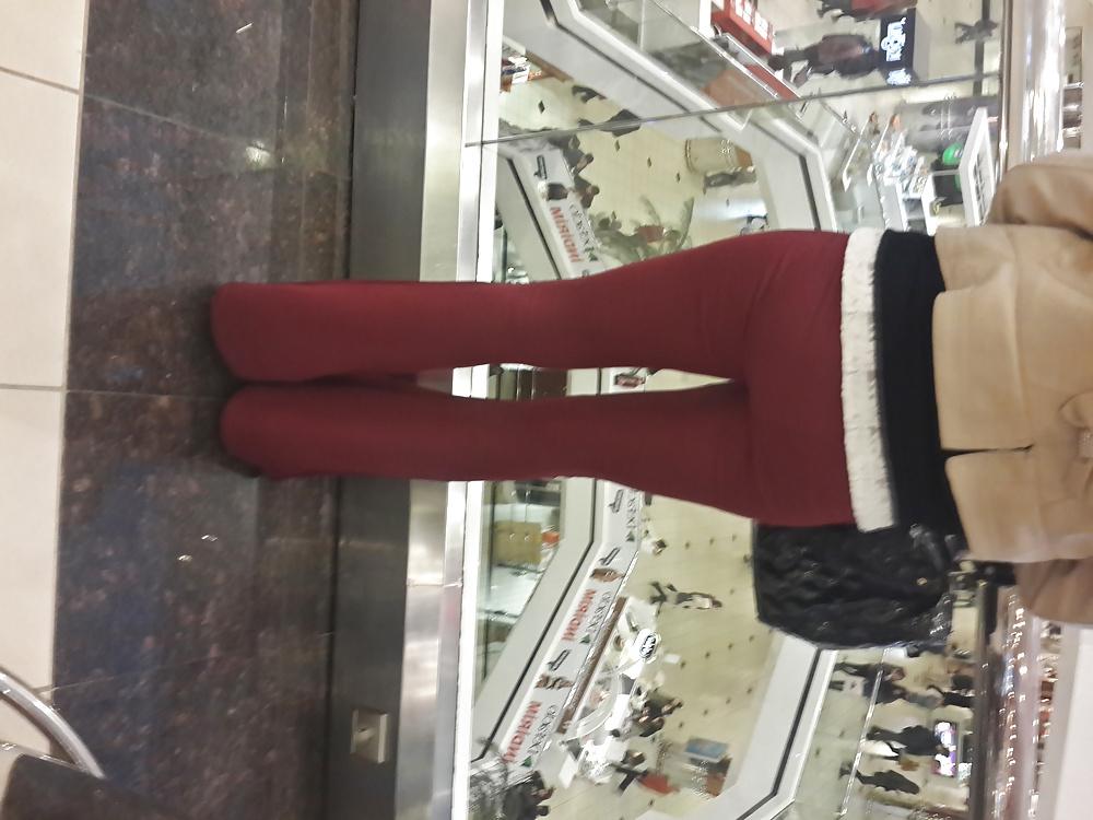 12P Turkish Candid Girl Nylon Tight Legs Ass Mix 2