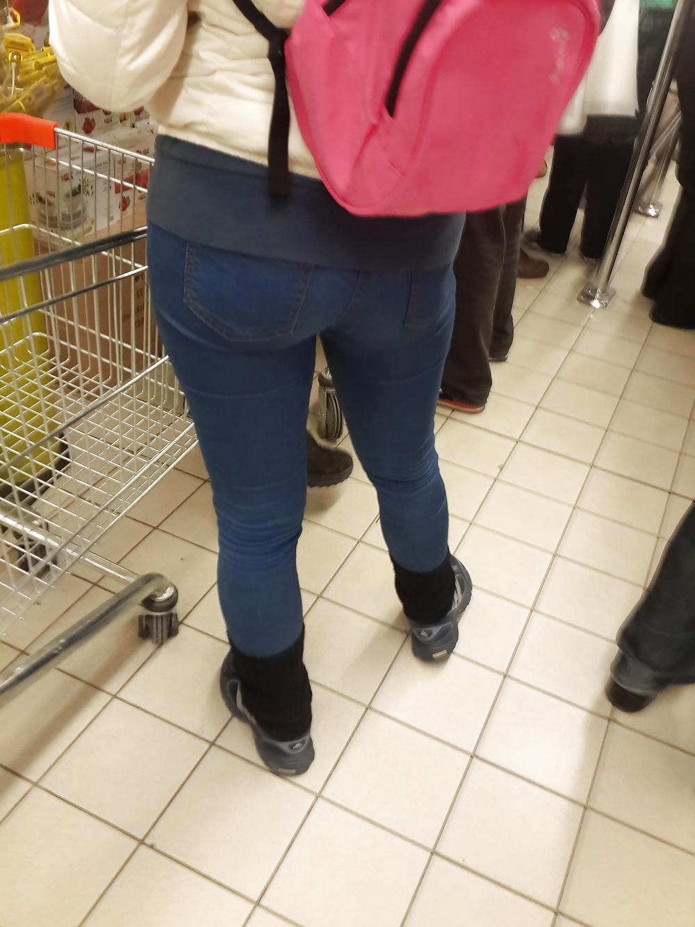 12P Turkish Candid Girl Nylon Tight Legs Ass Mix 2