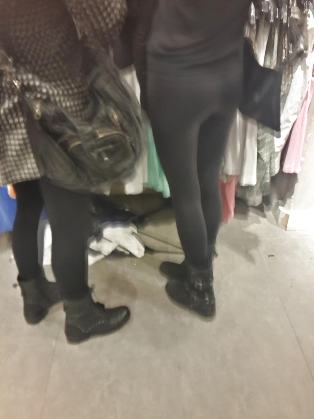 12P Turkish Candid Girl Nylon Tight Legs Ass Mix 2