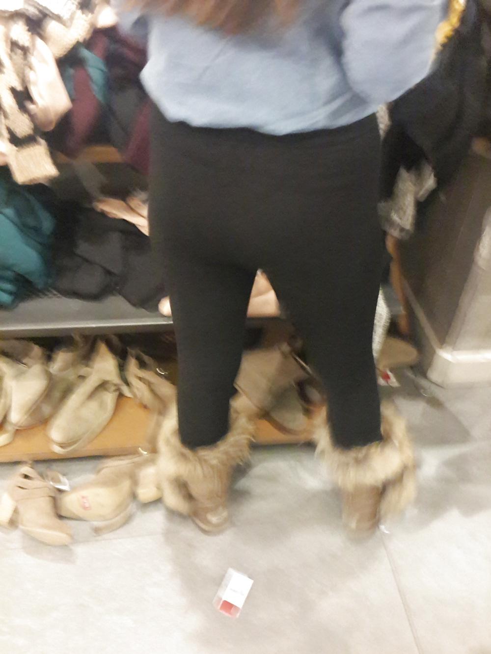 12P Turkish Candid Girl Nylon Tight Legs Ass Mix 2