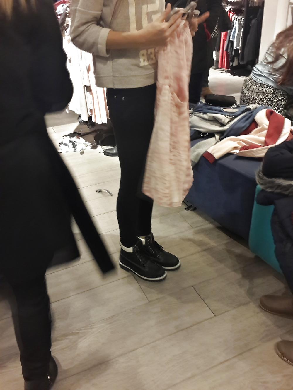 12P Turkish Candid Girl Nylon Tight Legs Ass Mix 2