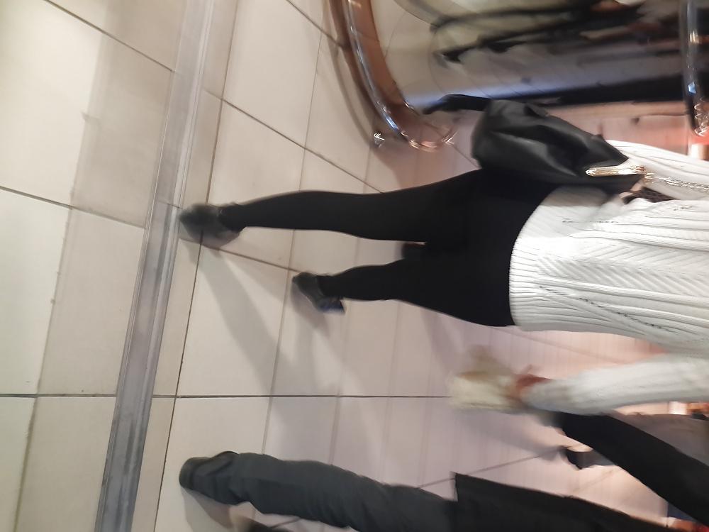 12P Turkish Candid Girl Nylon Tight Legs Ass Mix 2