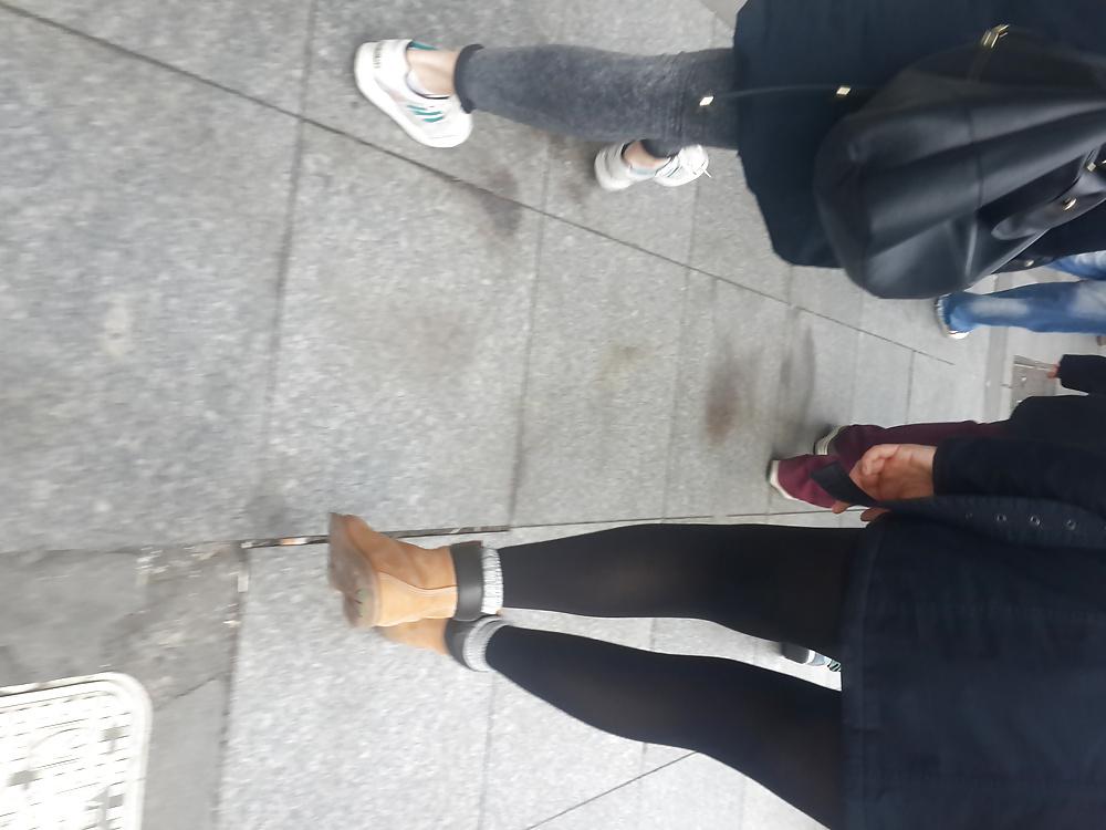 21P Turkish Candid Girl Nylon Tight Legs Ass  Mix