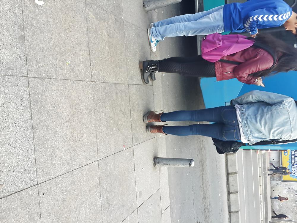 21P Turkish Candid Girl Nylon Tight Legs Ass  Mix