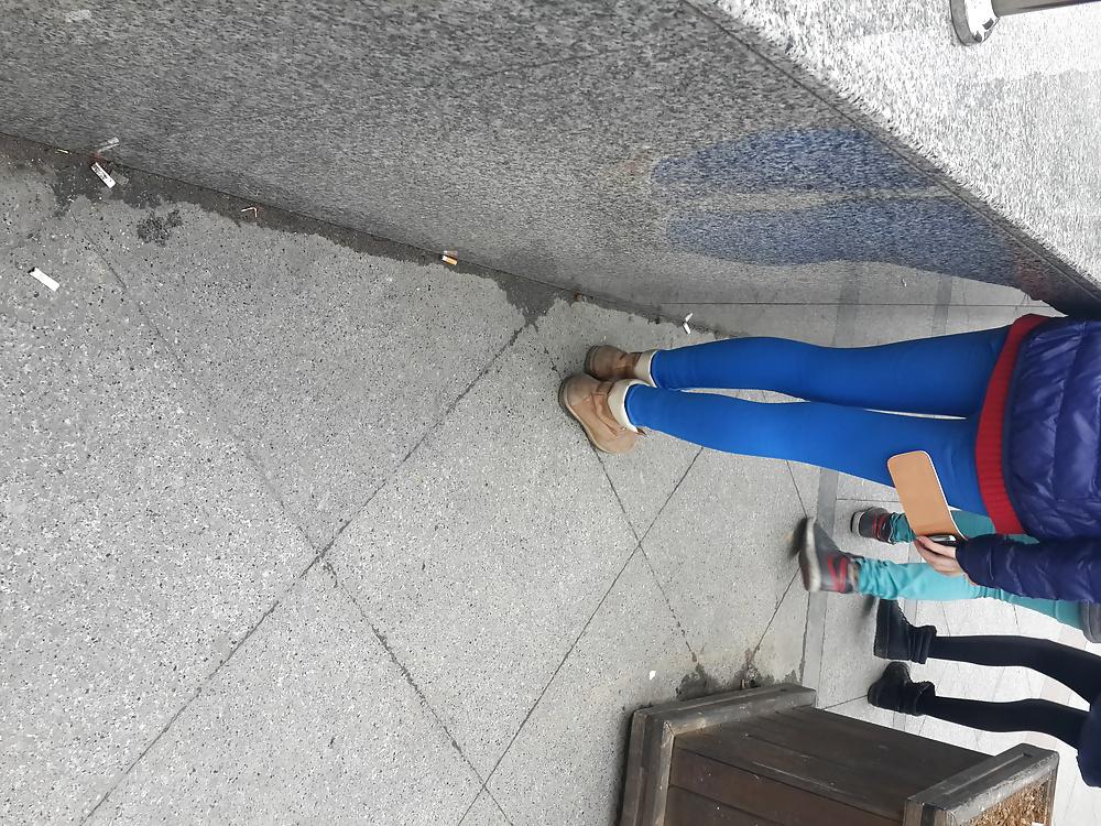 21P Turkish Candid Girl Nylon Tight Legs Ass  Mix