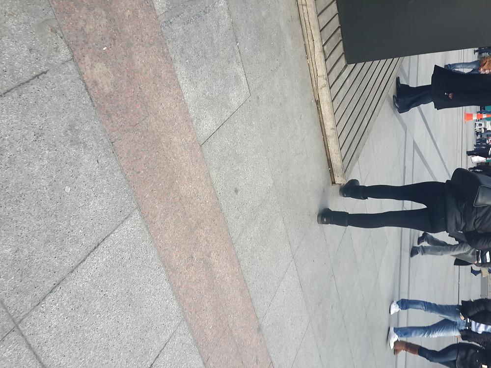 21P Turkish Candid Girl Nylon Tight Legs Ass  Mix