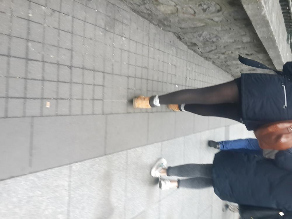 21P Turkish Candid Girl Nylon Tight Legs Ass  Mix