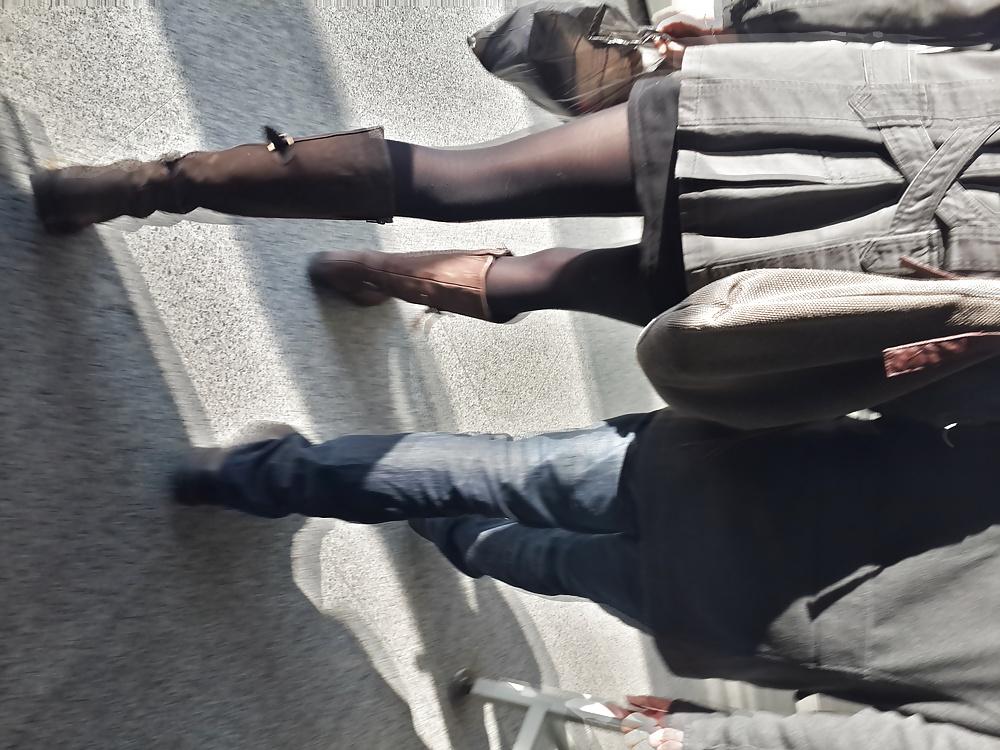 21P Turkish Candid Girl Nylon Tight Legs Ass  Mix