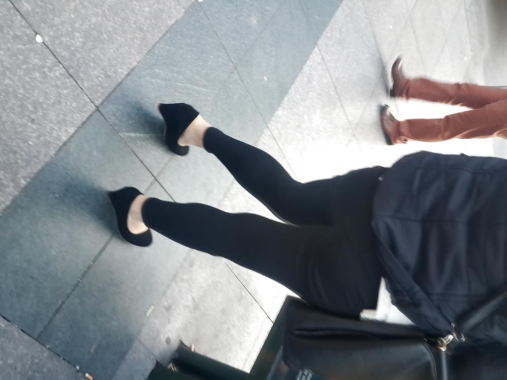 21P Turkish Candid Girl Nylon Tight Legs Ass  Mix
