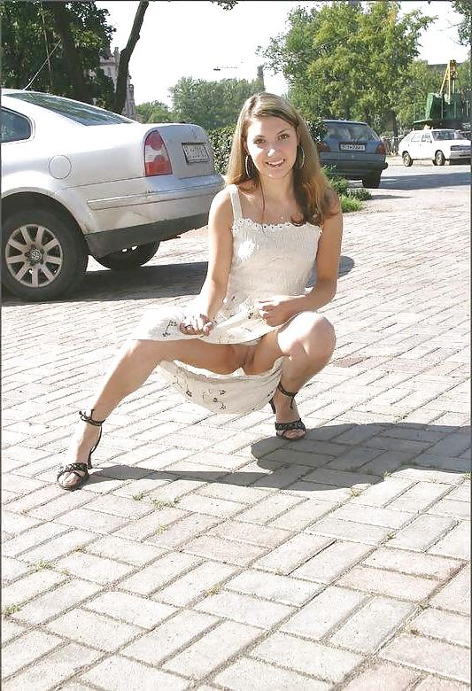 25P Upskirt and public pussy flashing.