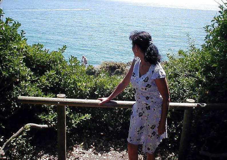 25P FRENCH NADINE flashing on a Brittany beach 2003