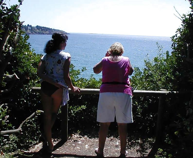 25P FRENCH NADINE flashing on a Brittany beach 2003