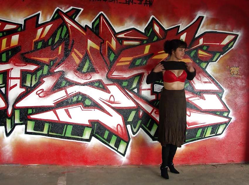 25P FRENCH NADINE flashing in a parking lot 2005