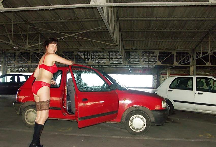 25P FRENCH NADINE flashing in a parking lot 2005