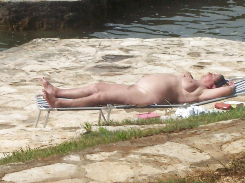 9P Nudist beach camping