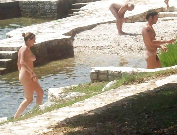9P Nudist beach camping
