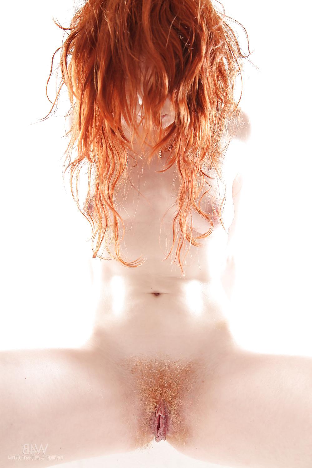23P Hairy redhead with hard nipples