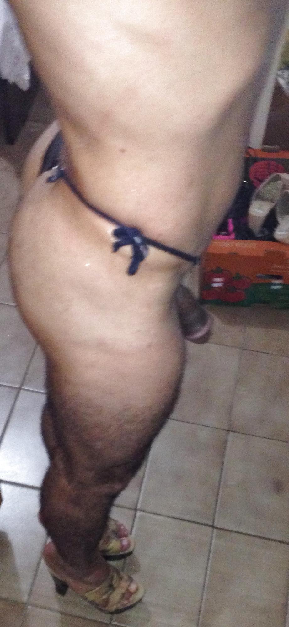 25P Leather bikini and leather dress