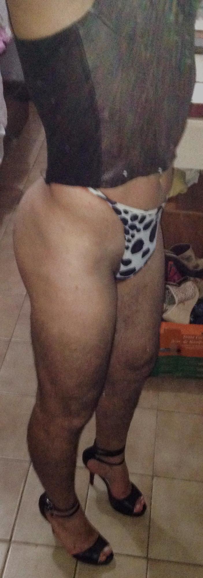 25P Leather bikini and leather dress