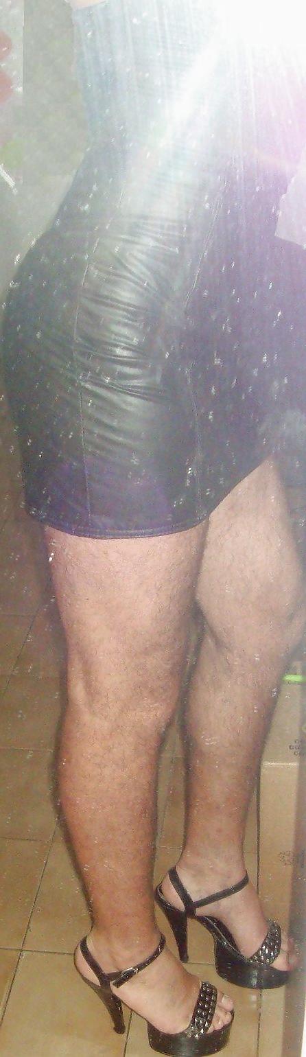 25P Leather bikini and leather dress