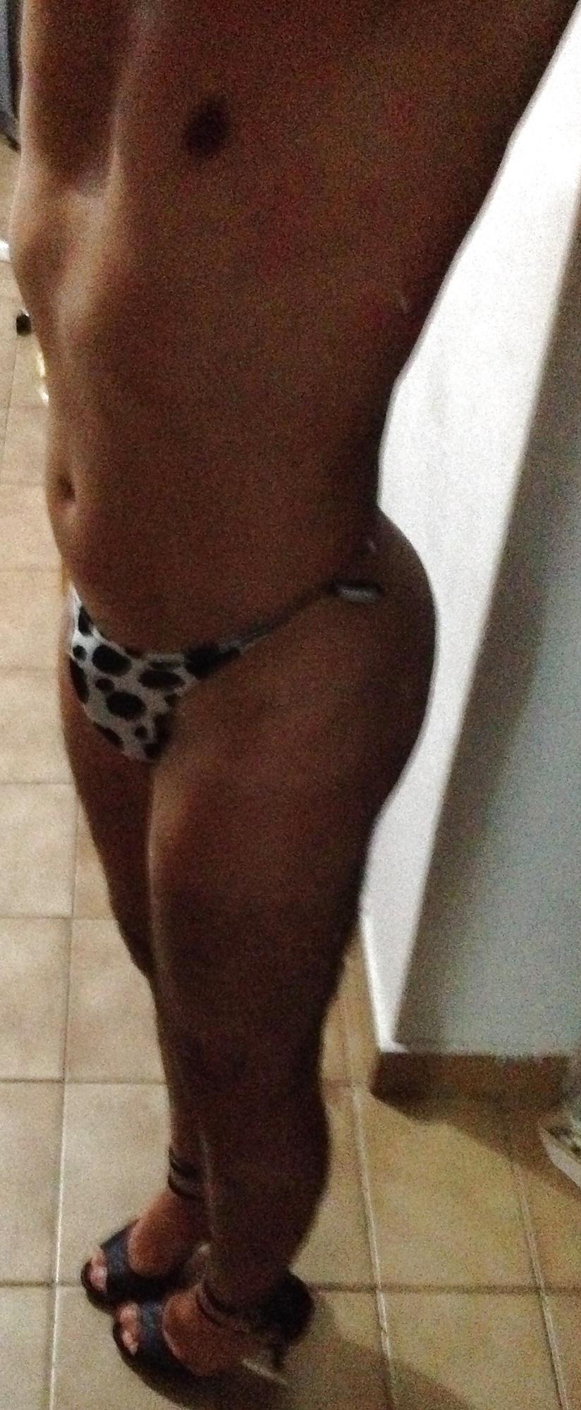 25P Leather bikini and leather dress