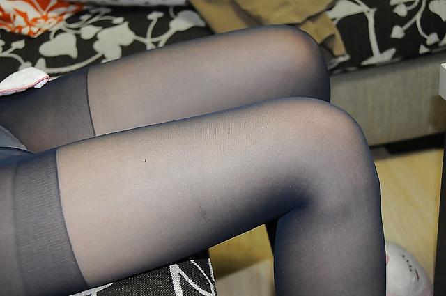 18P Black nylons