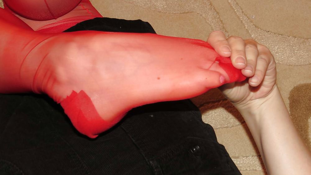 25P Red RHT Nylons and Heels