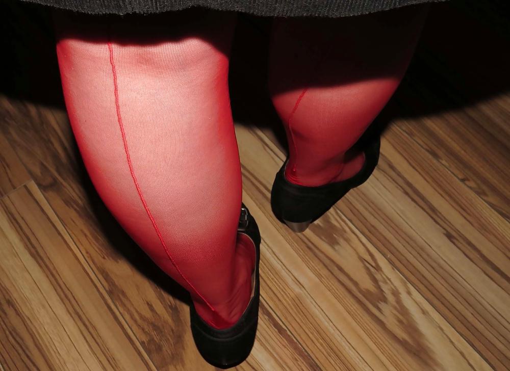 25P Red RHT Nylons and Heels