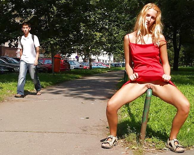 25P Beautiful Public Flashing 12 - Pussy Only- by TROC