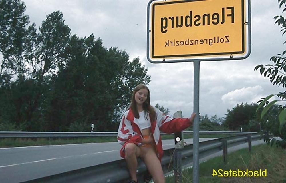 12P Young Skinny German Teen Mia 18+ Flashing - Public