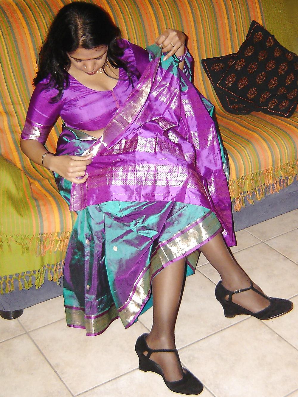25P Desi Indian Milf Loves Teasing Me With a Silk Saree
