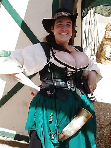 12P Busty Renaissance  (faire)(festival) Woman