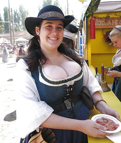 12P Busty Renaissance  (faire)(festival) Woman
