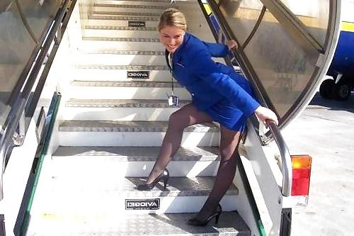 18P Stewardessen in Nylons