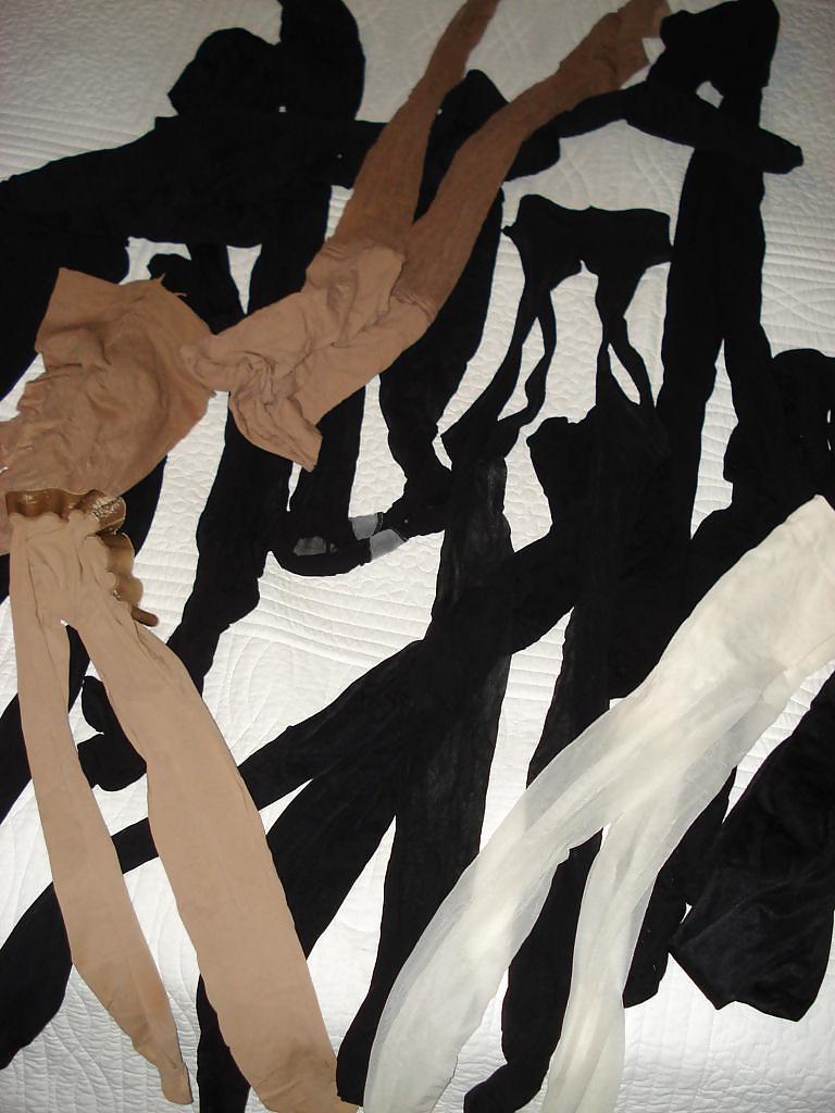 6P My tights pantyhose nylons stockings drying 