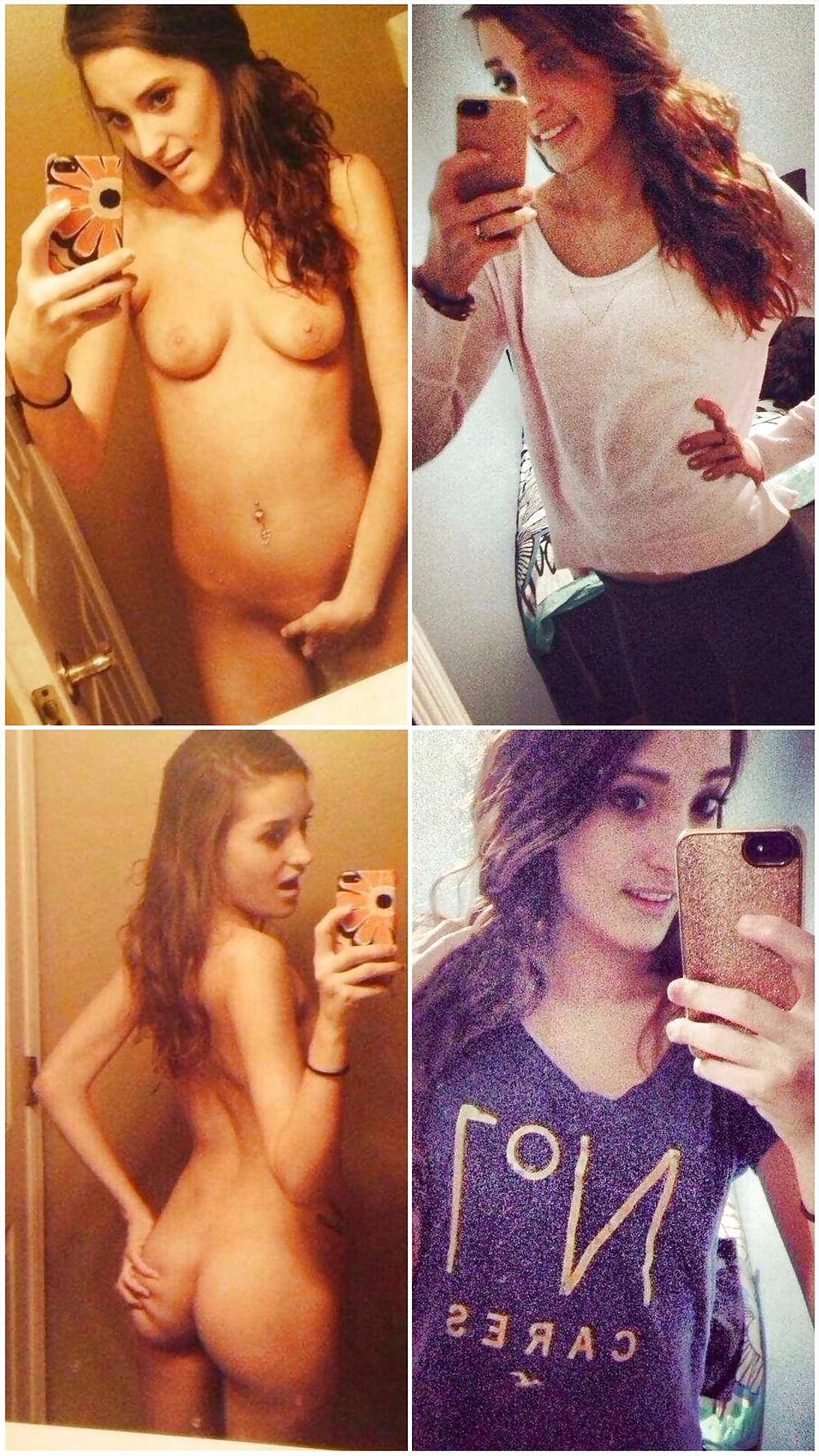 19P Teen selfies dressed undressed
