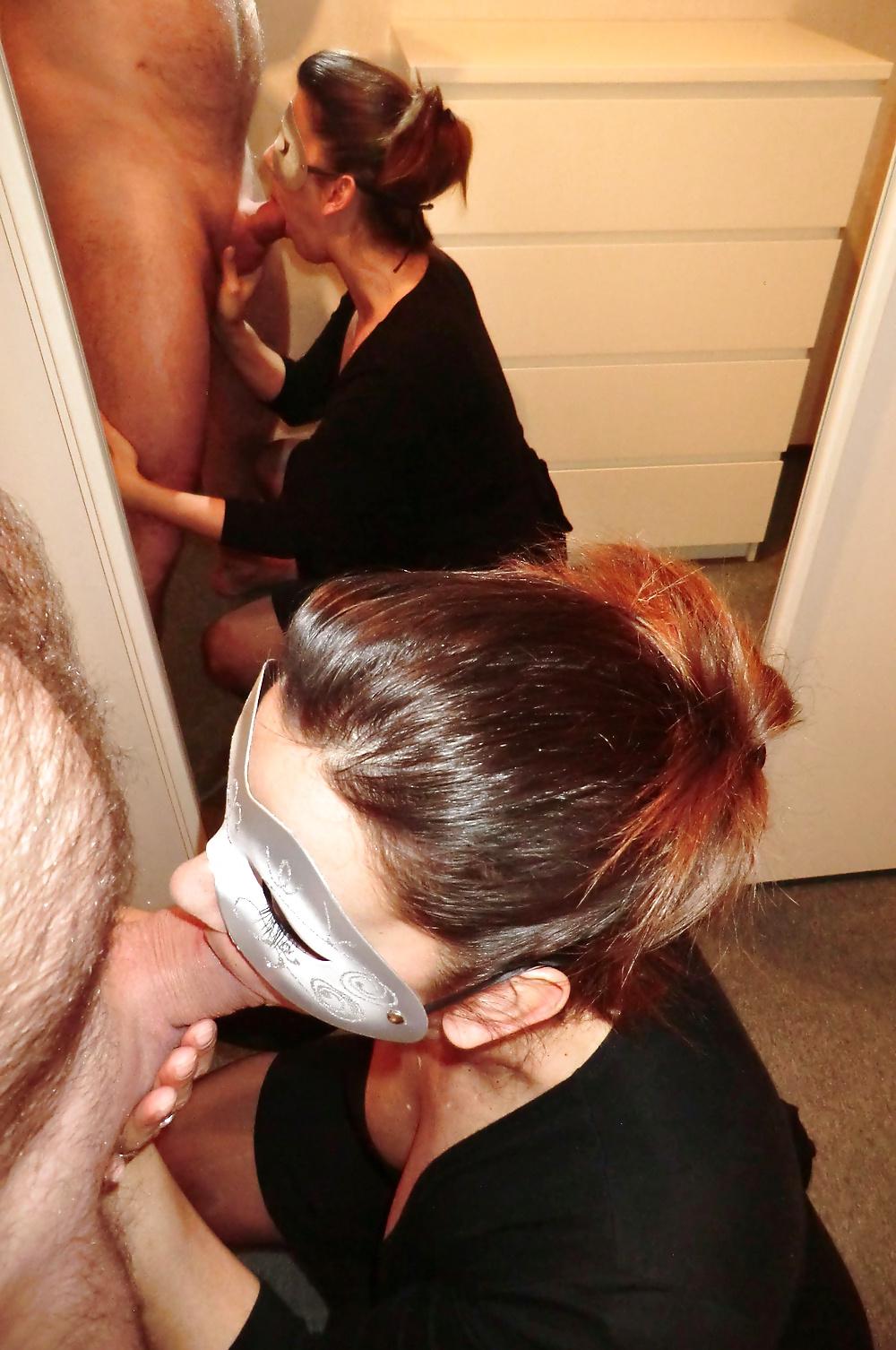 8P Double Blowjob & Cock Tease
