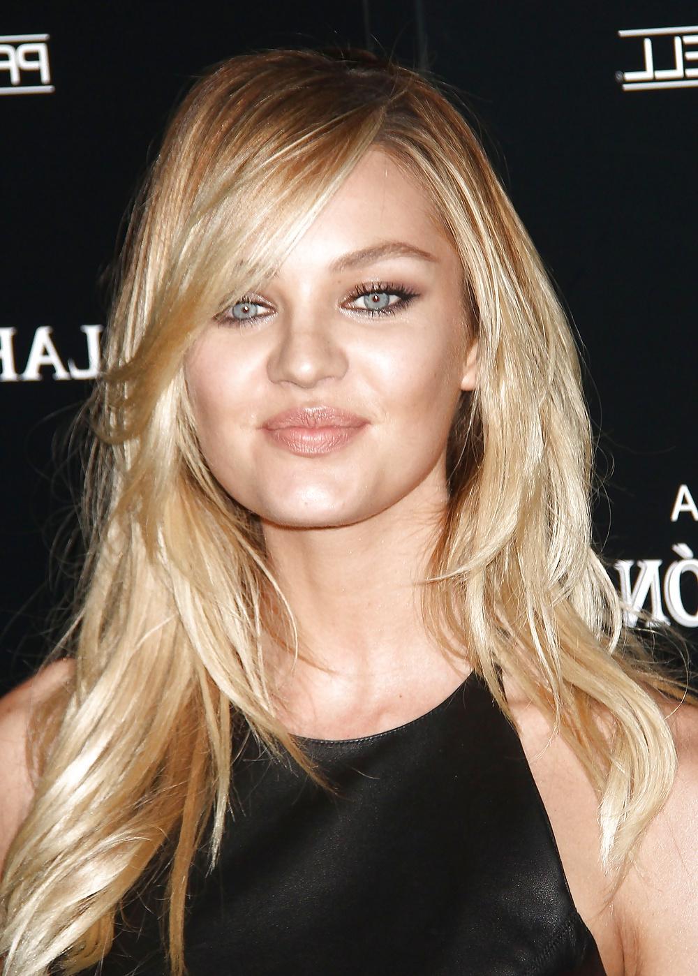 25P Candice Swanepoel in tight black leather