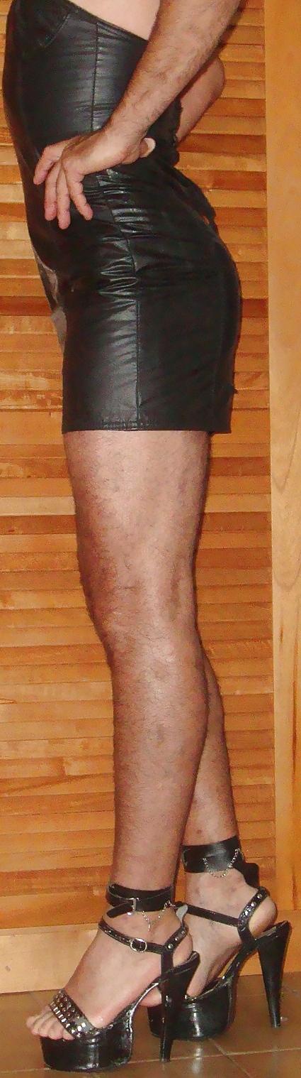 15P Tight leather dress!!!