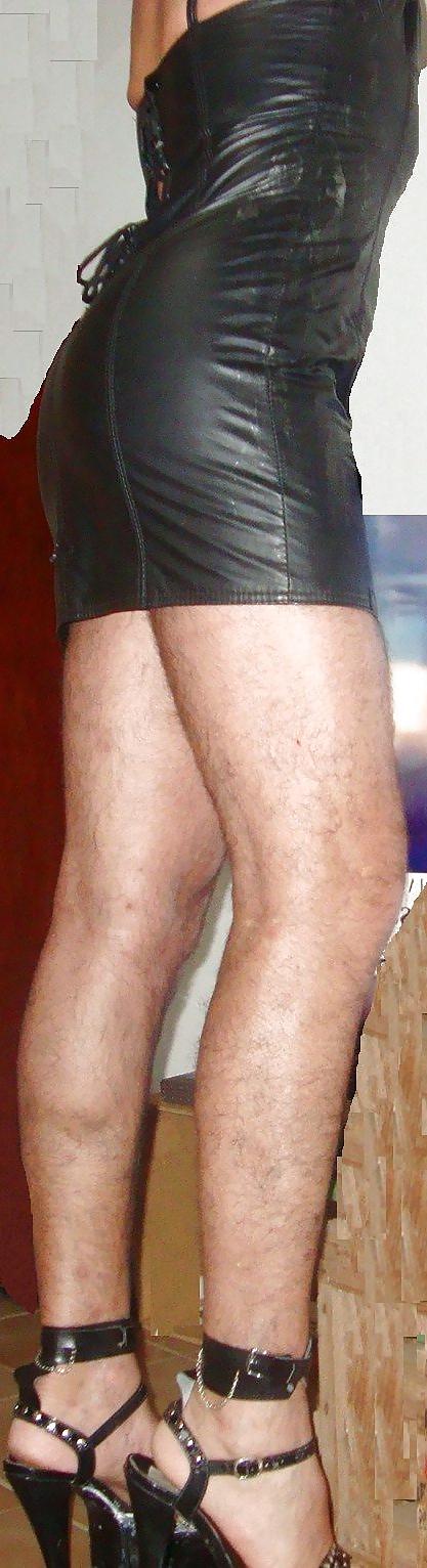 15P Tight leather dress!!!