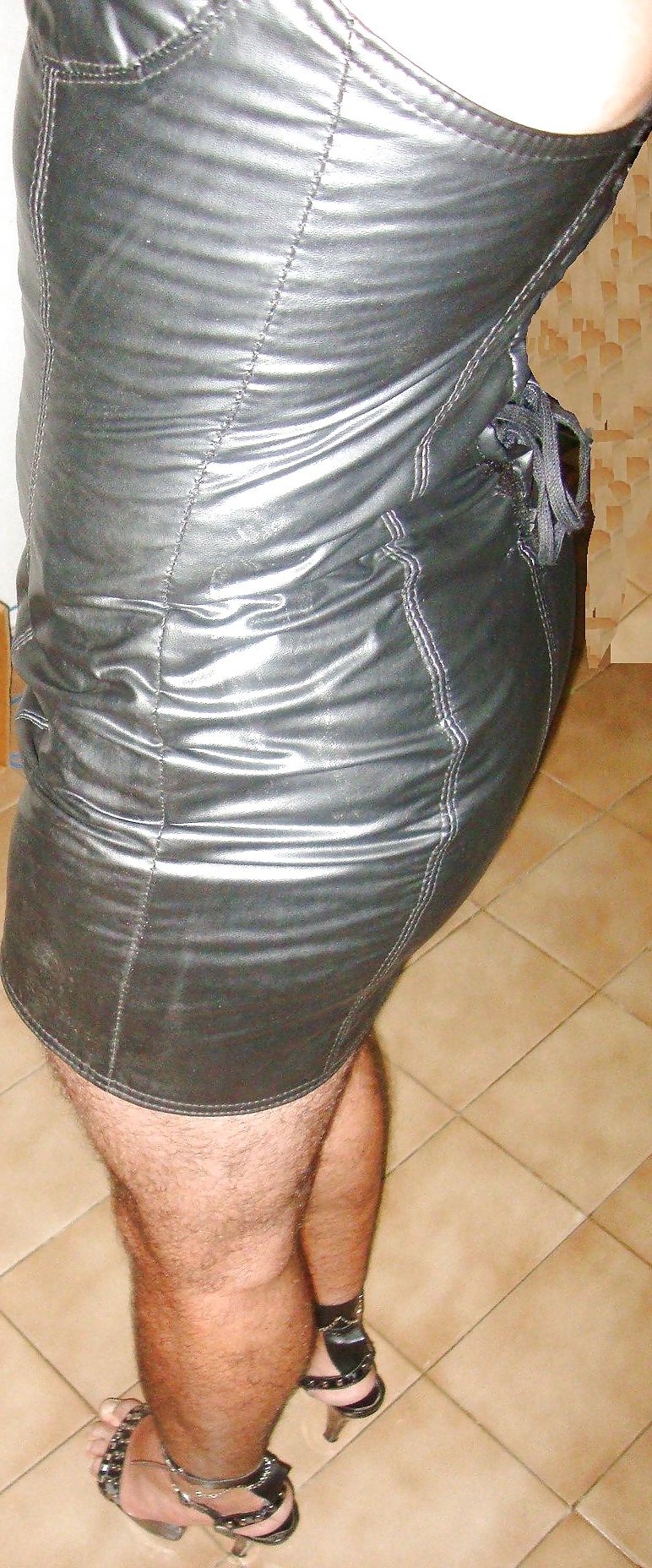 15P Tight leather dress!!!
