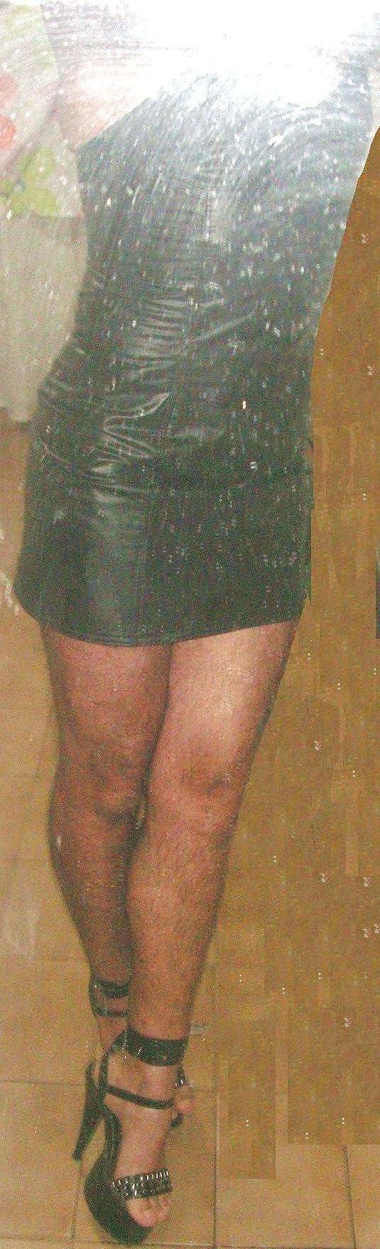 15P Tight leather dress!!!