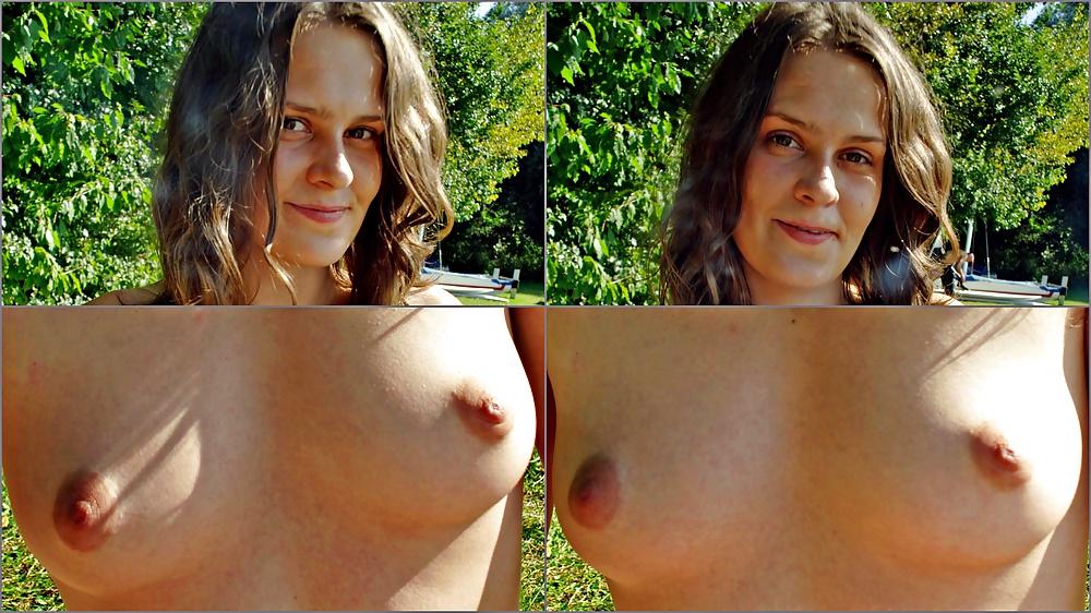25P Guste Topless On A Beach