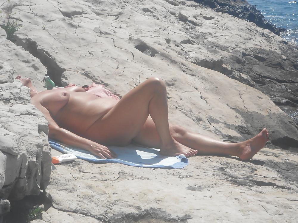 13P Granny on nude beach in Croatia