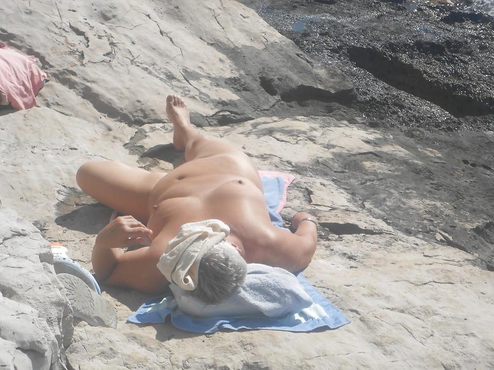 13P Granny on nude beach in Croatia