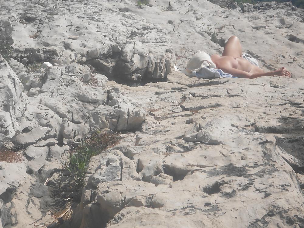 13P Granny on nude beach in Croatia