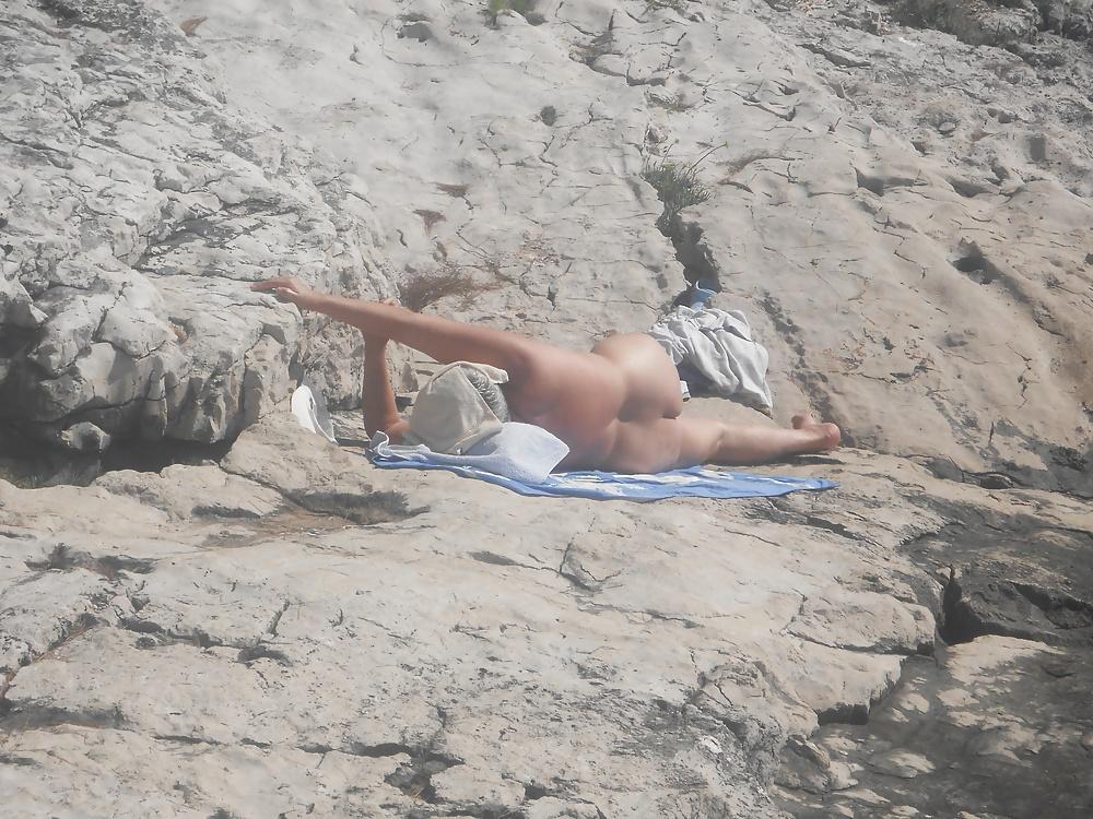 13P Granny on nude beach in Croatia